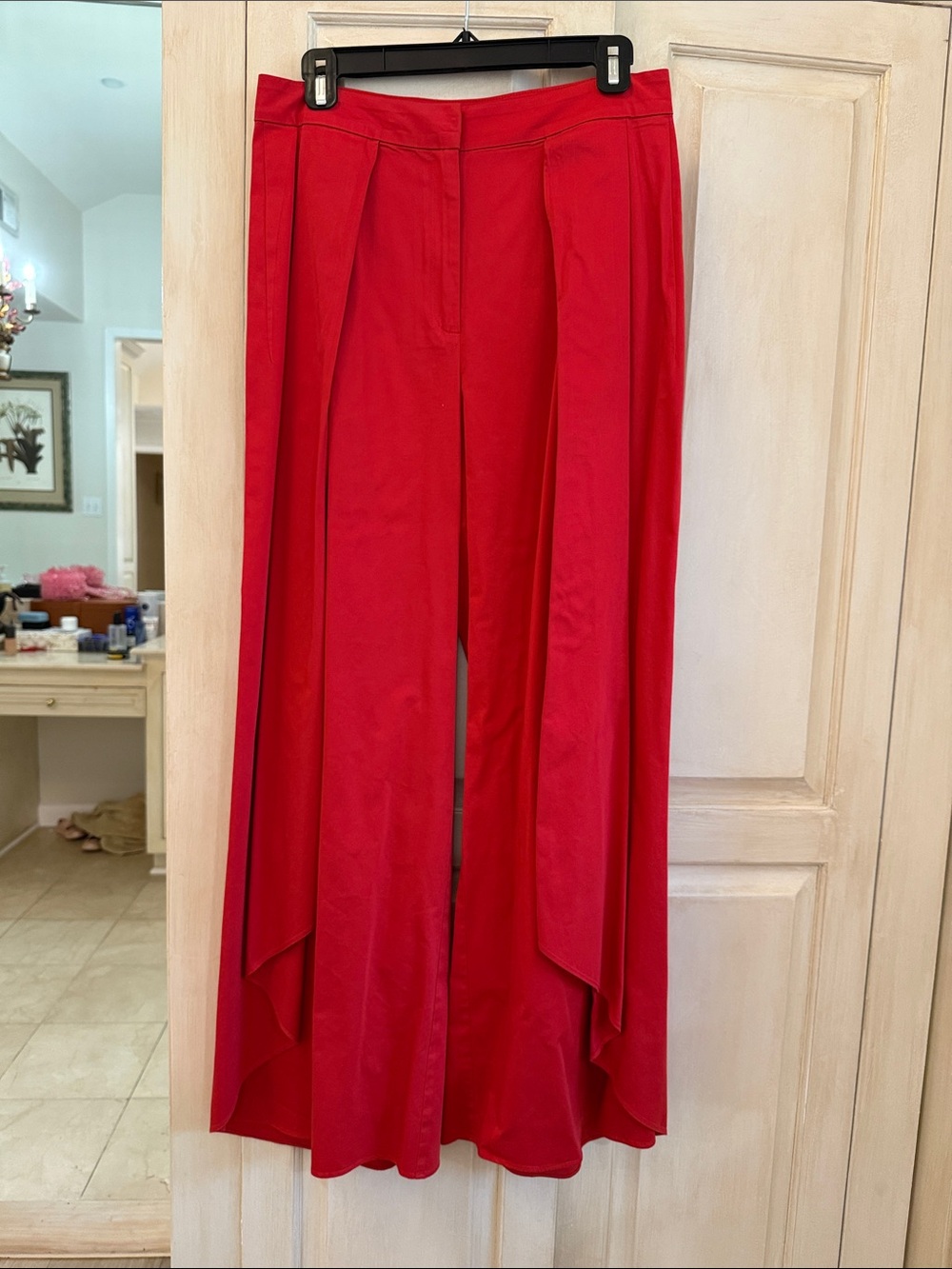 Alexis Women's Red Draped Wide-Leg Pants